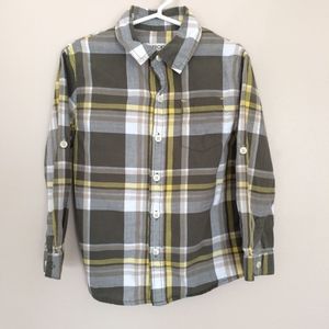 Cherokee Kids Boys Dress Shirt Long Sleeve Plaid